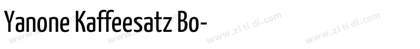 Yanone Kaffeesatz Bo字体转换
